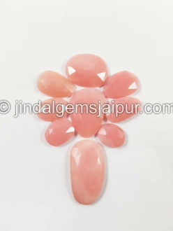 Pink Opal Rose Cut Slices